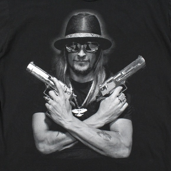 Kid Rock 2011 Concert T-Shirt Mens 2XL Black Cotton Short Sleeve Hanes - Picture 3 of 9